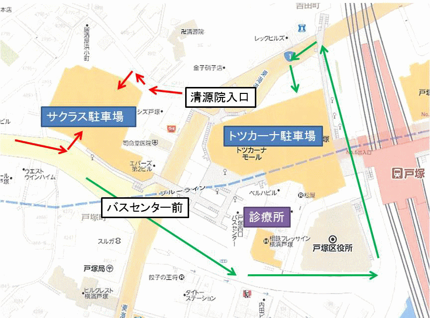 ���ԏ�܂ł̒n�}